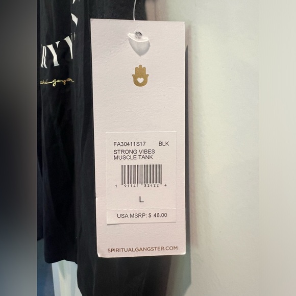 SOLD NWT Spiritual Gangster Strong Vibes Muscle Tank Size Large - Picture 2 of 3